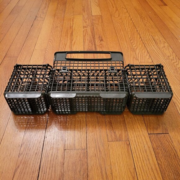 OEM Kenmore Dishwasher Silverware Gray Basket Replacement 3 Sections Handle W113 - Picture 2 of 11